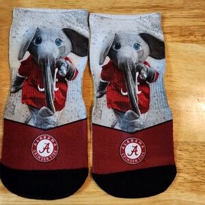 Alabama Crimson Tide Elephant Socks, 4 Pair New In Package